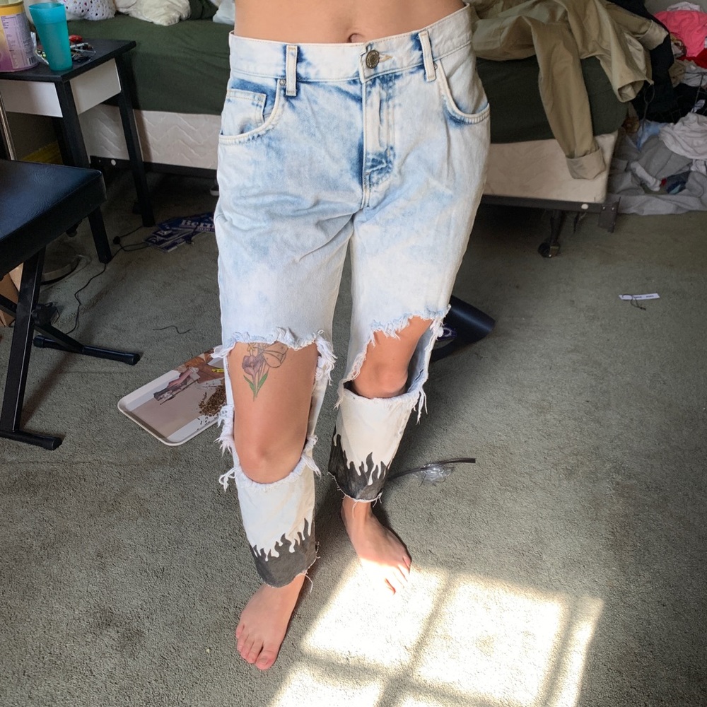 Forever 21 High Waist Flame Jeans